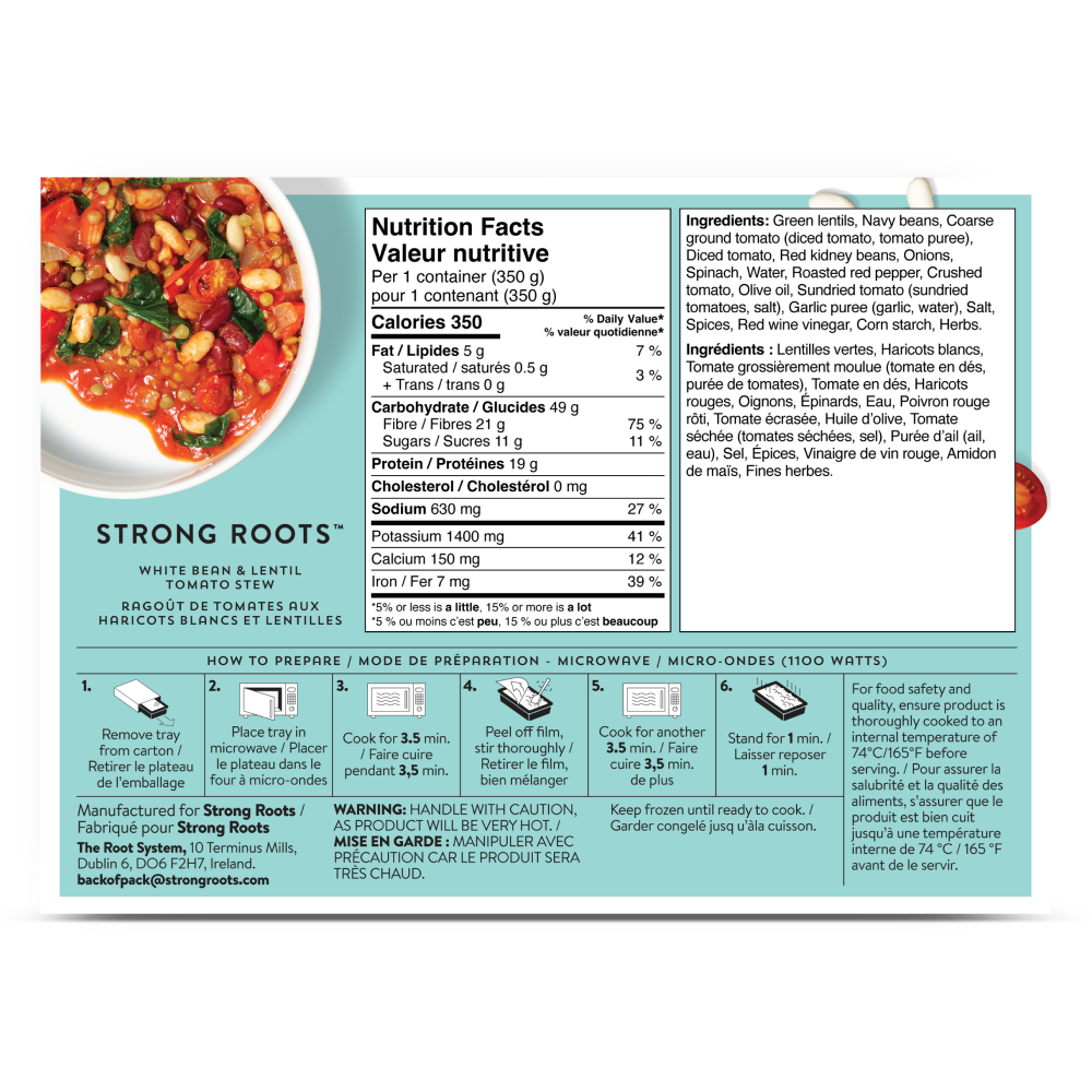 Ragoût de tomates aux haricots blancs et lentilles