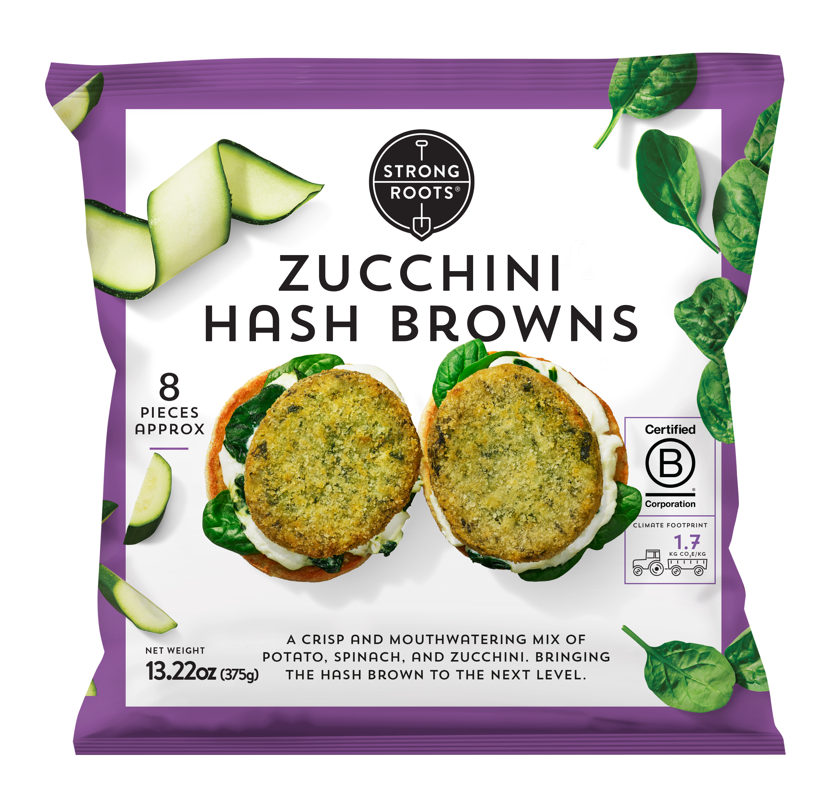 811010) 割栗石(茶) 200kg Zucchini Hash Brown | Vegan & Frozen that's Good Made Easy
