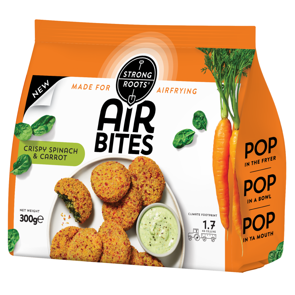 Strong Roots Frozen Crispy Spinach & Carrot AirBites | Vegan & Frozen that's Good Made Easy ...