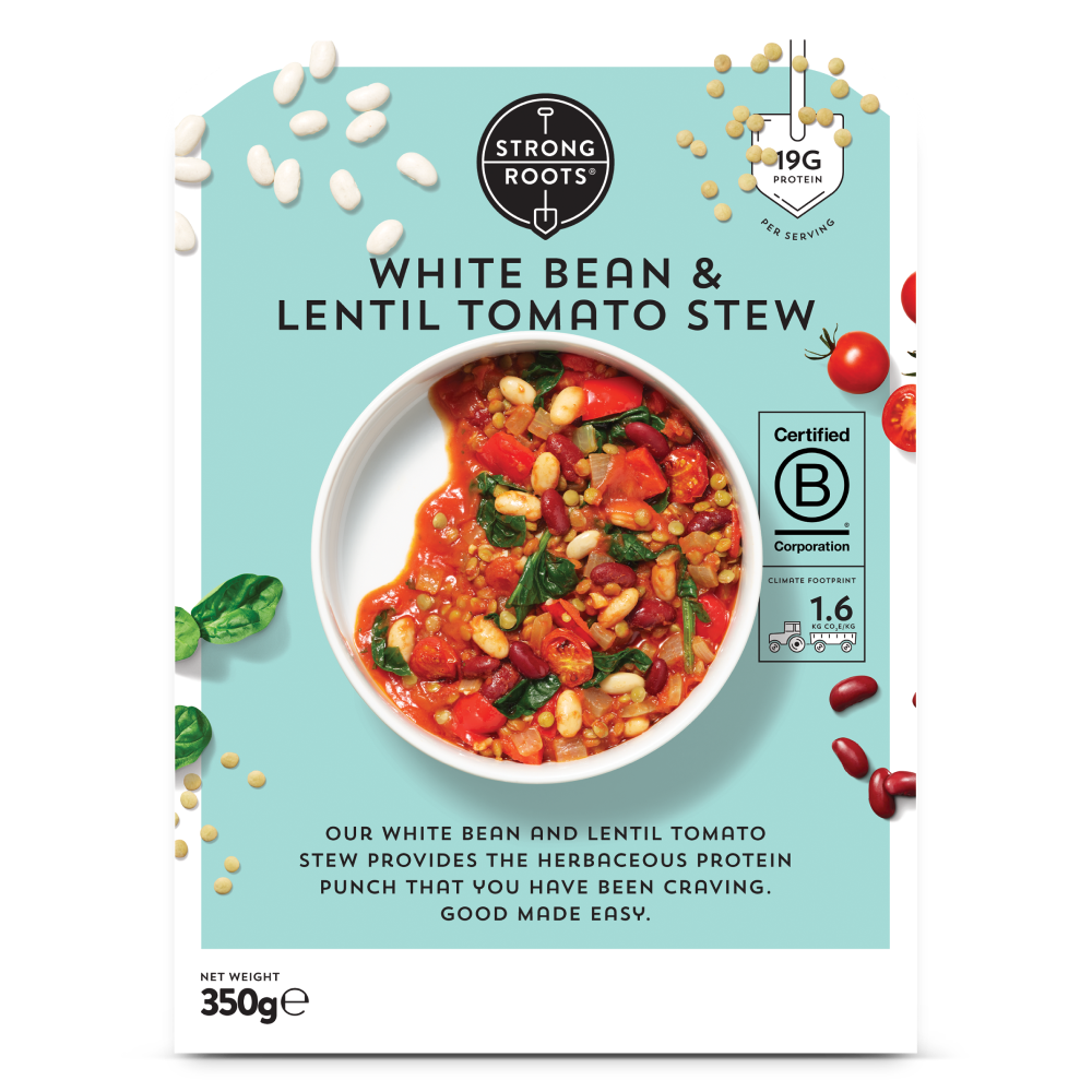 White Bean & Lentil Tomato Stew Vegan & Frozen that's Good Made Easy